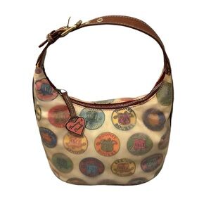 Y2K Vintage  Dooney and  Bourke Canvas Coated Small Shoulder Bag